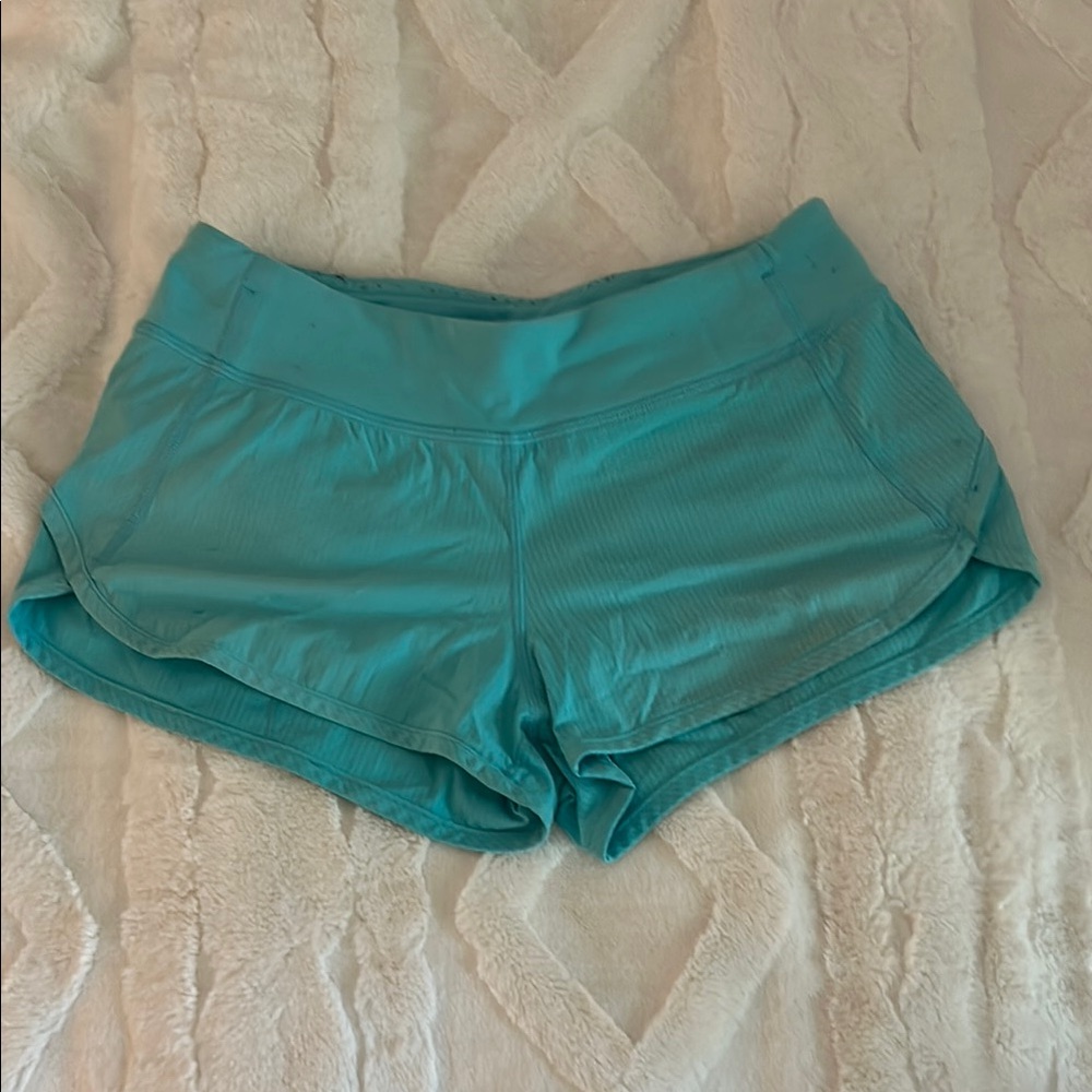 Ivivva Lululemon Speed up shorts- teal